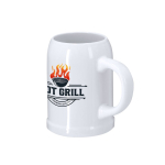 Caneca de cerâmica branca para sublimação ideal para cerveja 500 ml segunda vista