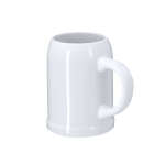 Caneca de cerâmica branca para sublimação ideal para cerveja 500 ml quarta vista