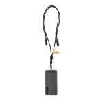 Lanyard com função de carga, transmissão de dados e porta-telemóvel quarta vista
