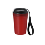Copo com acabamento frost e tampa hermética com doseador 400 ml cor vermelho primeira vista