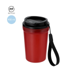Copo com acabamento frost e tampa hermética com doseador 400 ml