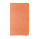 Páreo fino de algodão reciclado e rPET com franja branca 180 g/m2 cor cor-de-laranja primeira vista