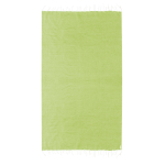 Páreo fino de algodão reciclado e rPET com franja branca 180 g/m2 cor verde-claro primeira vista