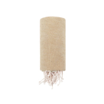 Páreo fino de algodão reciclado e rPET com franja branca 180 g/m2 cor natural quarta vista