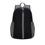 Mochila de poliéster rPET dobrável para tamanho pequeno cor preto primeira vista