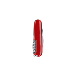 Clássico canivete multiusos de aço inoxidável com 8 funções cor vermelho primeira vista