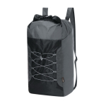 Mochila dobrável de poliéster rPET com cordões elásticos na frente segunda vista