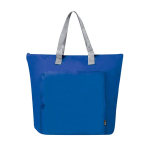 Saco térmico dobrável de rPET com fecho de correr e asas médias 4 kg cor azul primeira vista