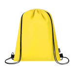Mochila de cordão com função térmica no interior 4 L cor amarelo primeira vista