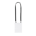 Saco tiracolo de PU com um só compartimento e fecho de velcro cor branco primeira vista
