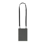 Saco tiracolo de PU com um só compartimento e fecho de velcro cor cinzento primeira vista