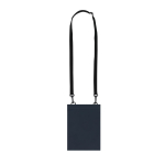 Saco tiracolo de PU com um só compartimento e fecho de velcro cor azul-marinho primeira vista