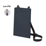 Saco tiracolo de PU com um só compartimento e fecho de velcro
