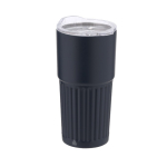 Copo de aço inoxidável reciclado de design em relevo 500 ml sexta vista