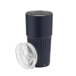 Copo de aço inoxidável reciclado de design em relevo 500 ml sétima vista