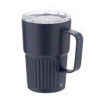 Caneca térmica de aço inoxidável reciclado de design em relevo 400 ml segunda vista