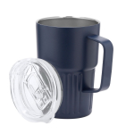 Caneca térmica de aço inoxidável reciclado de design em relevo 400 ml terceira vista