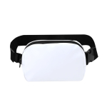 Bolsa de cintura de PU de um compartimento principal e alça ajustável cor branco primeira vista