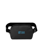 Bolsa de cintura de PU de um compartimento principal e alça ajustável vista principal