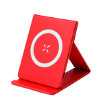 Carregador sem fios magnético e suporte dobrável para telemóvel cor vermelho primeira vista