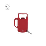 Porta-chaves abre-caricas de alumínio reciclado GRS, forma de caneca