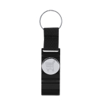 Porta-chaves de nylon com moeda para carrinho e suporte para telemóvel cor preto primeira vista