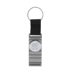Porta-chaves de nylon com moeda para carrinho e suporte para telemóvel cor prateado primeira vista