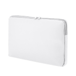 Clássica bolsa para portátil acolchoada feita de PU até 15'' cor branco primeira vista
