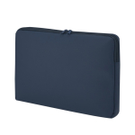 Clássica bolsa para portátil acolchoada feita de PU até 15'' cor azul-marinho primeira vista