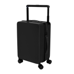 Trolley de cobertura dura com porta-copos e suporte para tablet cor preto