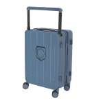 Trolley de cobertura dura com porta-copos e suporte para tablet cor azul primeira vista