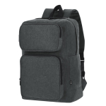 Mochila de poliéster rPET macio para tablet e portátil até 15'' cor cinzento primeira vista