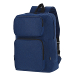 Mochila de poliéster rPET macio para tablet e portátil até 15'' cor azul-marinho segunda vista
