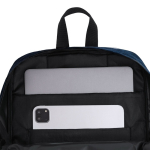 Mochila de poliéster rPET macio para tablet e portátil até 15'' cor azul-marinho quinta vista