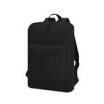Mochila para portátil de PU macio com bolso frontal 15'' cor preto primeira vista