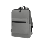Mochila para portátil de PU macio com bolso frontal 15'' cor cinzento terceira vista