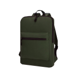 Mochila para portátil de PU macio com bolso frontal 15'' cor verde primeira vista