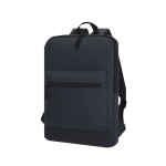 Mochila para portátil de PU macio com bolso frontal 15'' cor azul-marinho terceira vista