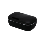 Auriculares ergonómicos supra-auriculares cor preto terceira vista