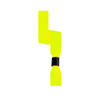 Pulseira para eventos de poliéster com fecho de segurança ajustável cor amarelo fluorescente primeira vista