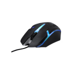 Rato de conexão USB com retroiluminação com luz LED para gamers cor preto segunda vista