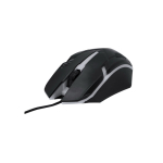 Rato de conexão USB com retroiluminação com luz LED para gamers cor preto terceira vista