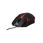 Rato de conexão USB com retroiluminação com luz LED para gamers cor preto quarta vista