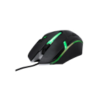 Rato de conexão USB com retroiluminação com luz LED para gamers cor preto quinta vista