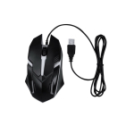 Rato de conexão USB com retroiluminação com luz LED para gamers cor preto primeira vista