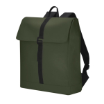 Mochila macia ao toque com fecho de fivela e tira para trolley 14'' cor verde primeira vista