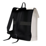 Mochila macia ao toque com fecho de fivela e tira para trolley 14'' cor bege primeira vista