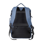 Mochila para portátil antirroubo de poliéster com porta USB-A 17'' cor azul segunda vista