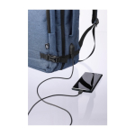 Mochila para portátil antirroubo de poliéster com porta USB-A 17'' décima vista