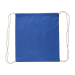Mochila de cordão de algodão colorido Oeko-Tex® 140 g/m2 cor azul primeira vista